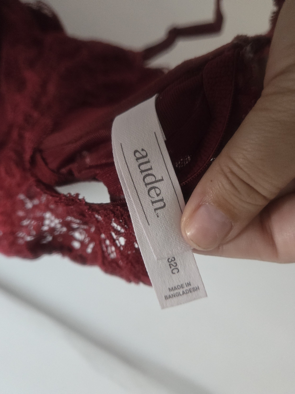 Auden Burgundy Lace Push-Up Bra - Picture 4 of 4